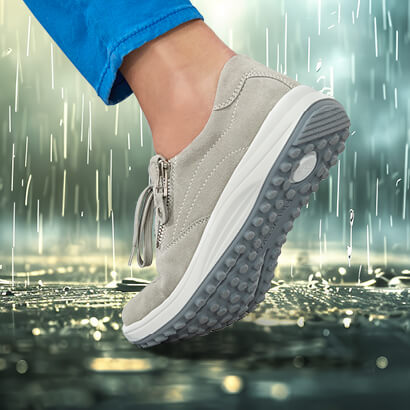 Mit rutschfesten Schuhen sicher unterwegs