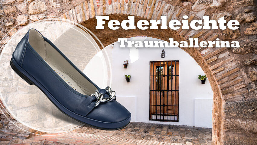 Aida, Ballerina, leicht, Bequeme Schuhe, Naturkonzept, Comfortschuhe