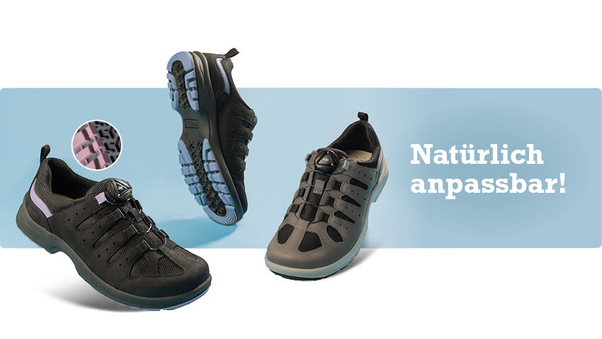 Division, Unisex, Trekkingschuh, Schnellverschluss statt Schnrung, Leder-Textil-Kombination, Bequeme Schuhe, Naturkonzept, Comfortschuhe