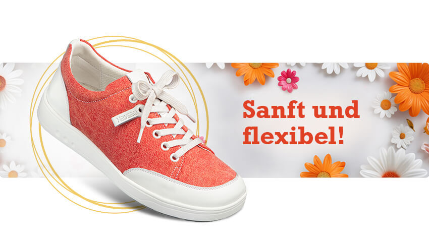 Leia, Sneaker, modisch, weich, beste Abrollung, Stoffeinsatz, Bequeme Schuhe, Naturkonzept, Comfortschuhe