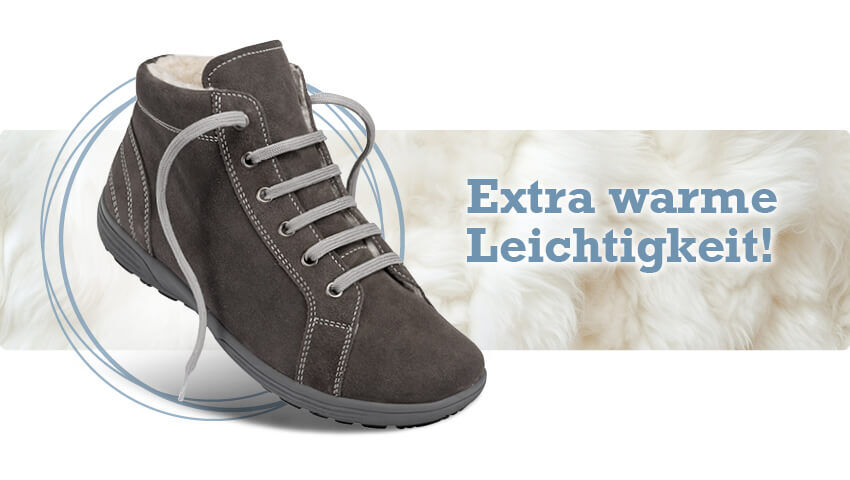 Tallinn, Stiefelette, weich, warm gefttert, Teddyplsch, Reiverschluss, Derbyschnrung, Bequeme Schuhe, Naturkonzept, Comfortschuhe