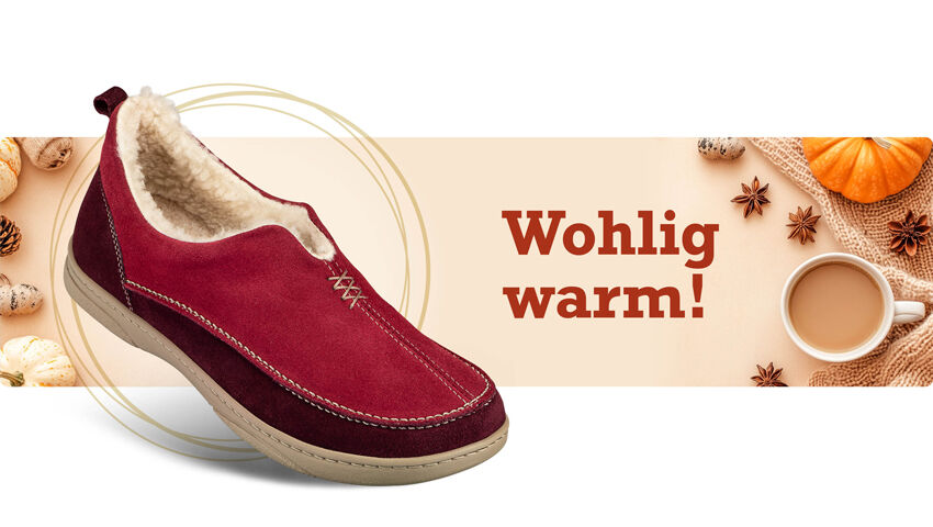 Cima, Hausschuh, weich, warm gefttert, Bequeme Schuhe, Naturkonzept, Comfortschuhe